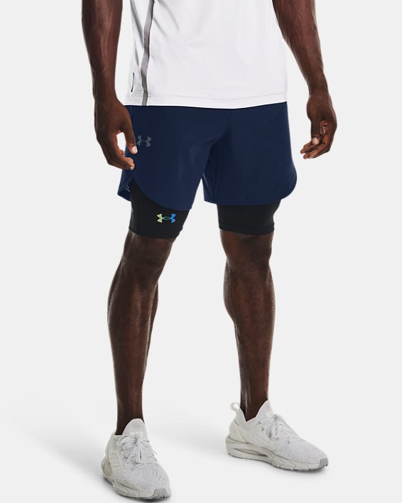 Men's UA Stretch Woven Shorts, Navy, pdpMainDesktop image number 1